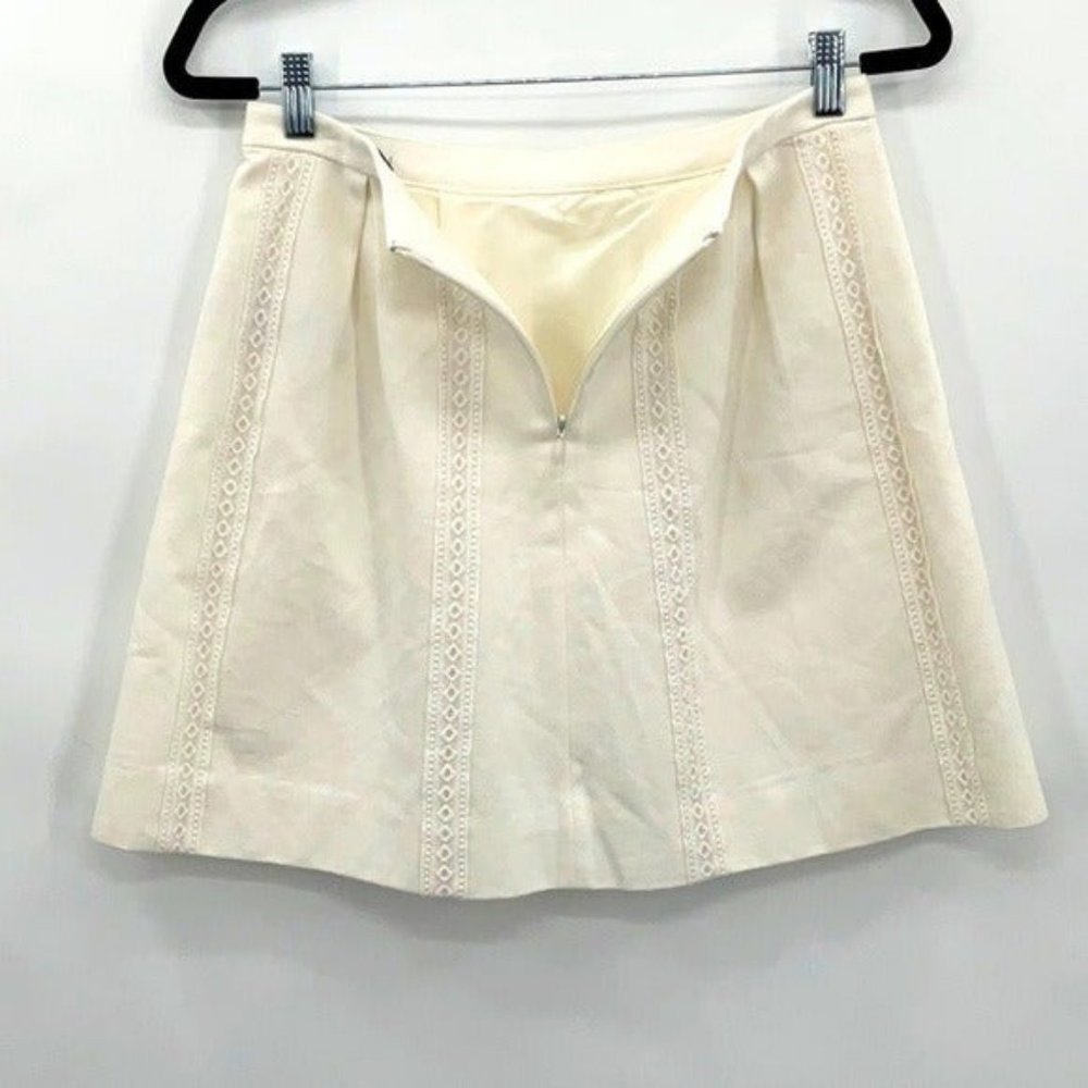 J.Crew Lace Stripe A-Line Skirt w/Pockets Size 2 - Picture 4 of 6